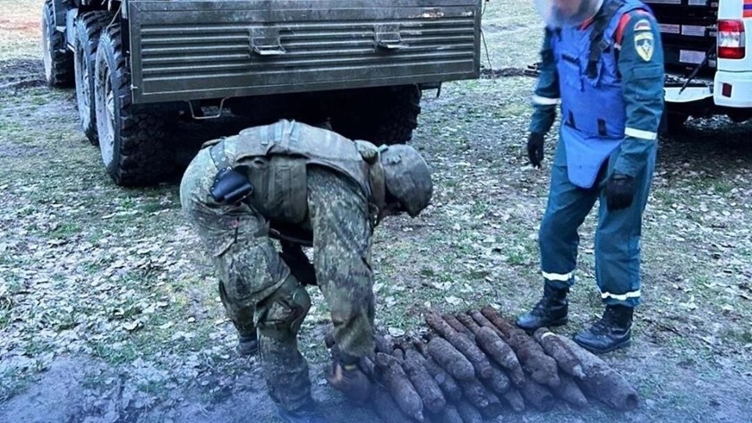 В окрестности пляжа в районе Павлово обнаружено 1278 снарядов времён войны